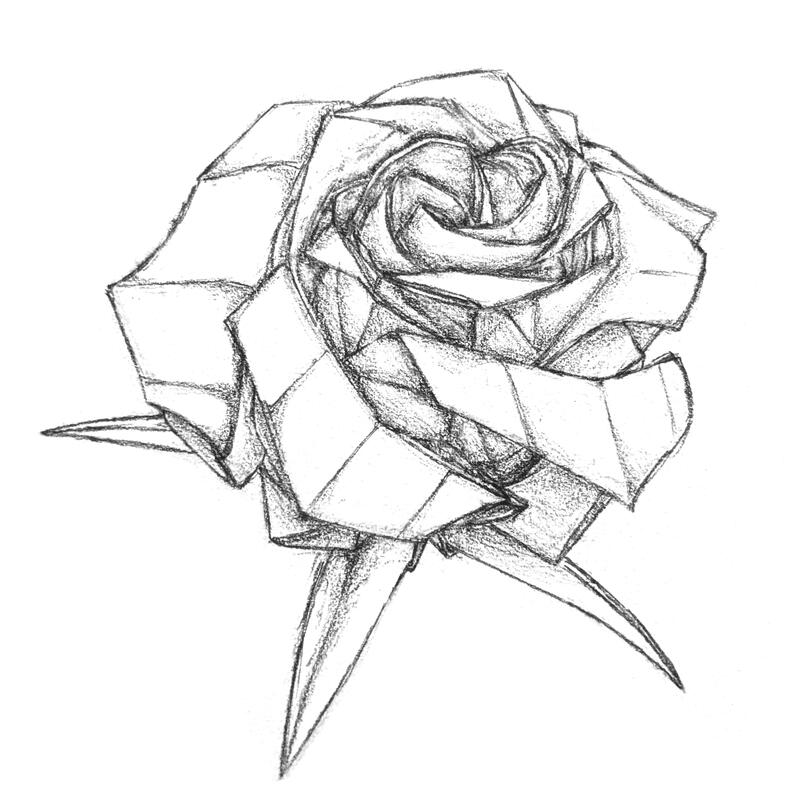 Origami Rose
